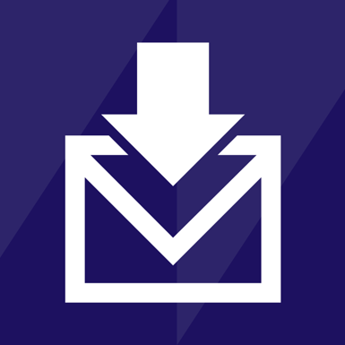ICON of arrow pointing down to a closed envelope