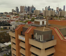 Image of the rooftop of the Melbourne Polytechnic Collingwood campus building