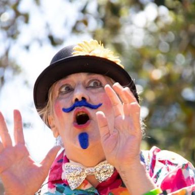 Image of a man in a bright costume